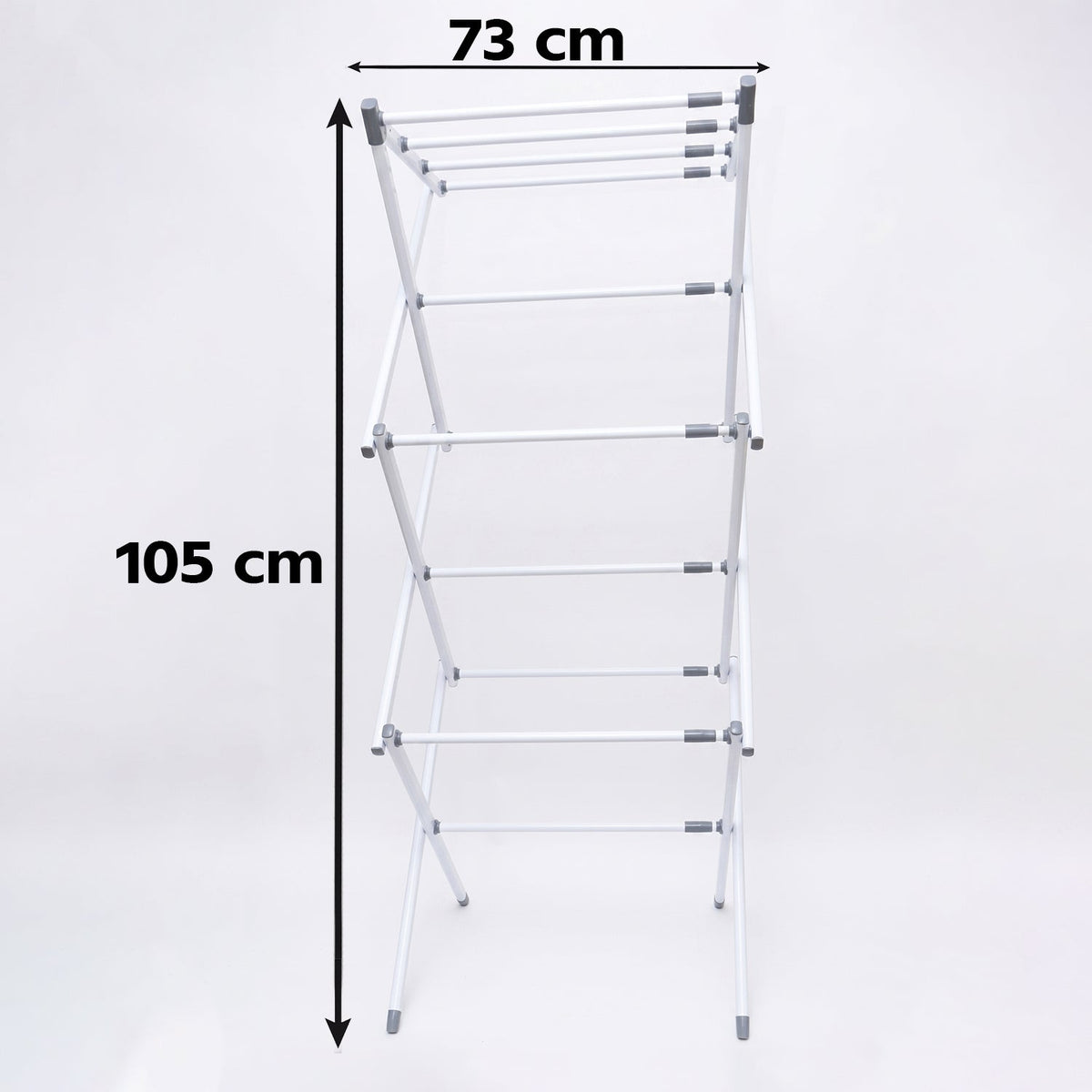 3 Tier Folding Clothes Drying Rack Laundry Cloth Dryer Stand for Balcony (1 Set) view 6
